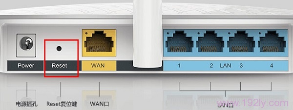 TL-WR885N路由器上的Reset按钮