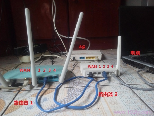 原来路由器的LAN口,连接自己路由器的LAN口