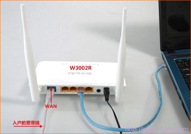 网线入户上网时腾达W3002R路由器安装方法