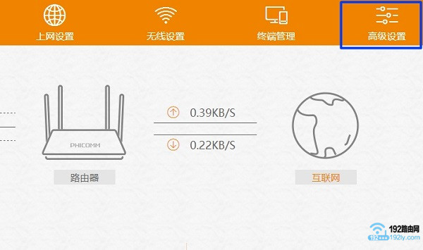 打开斐讯K2的高级设置