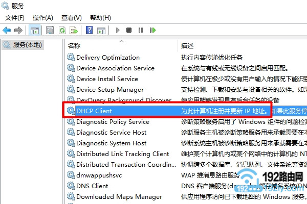 找到“DHCP Client”选项