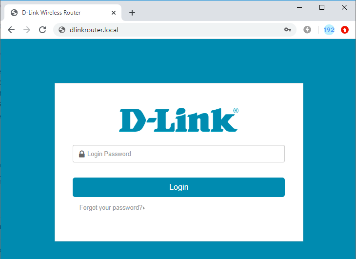 登录到D-Link路由器的设置页面