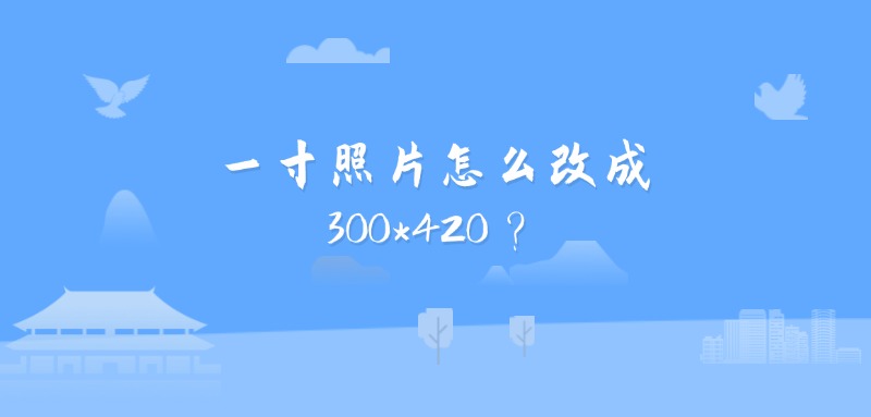 一寸照片怎么改成300*420？