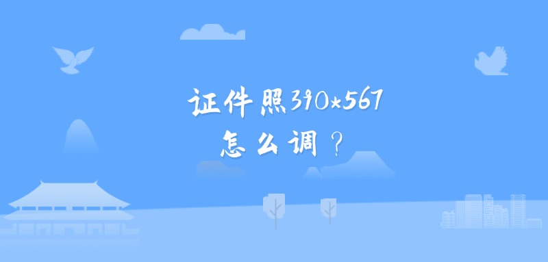 证件照390*567怎么调？